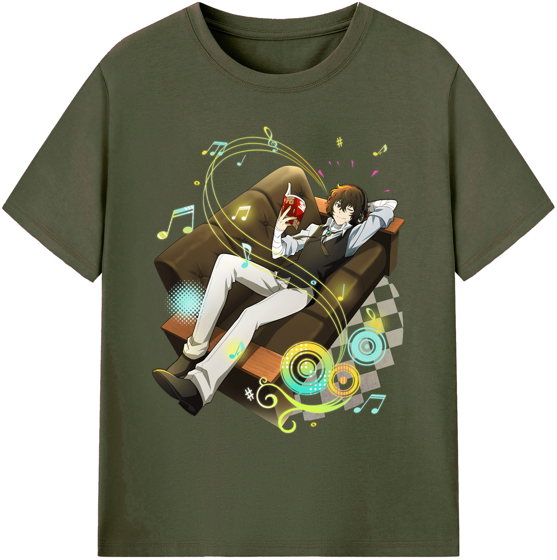 （画像用） 文豪ストレイドッグス Bungo Stray Dogs 綿100％ メンズ半袖Tシャツ｜肌触りやわらか＆通気性